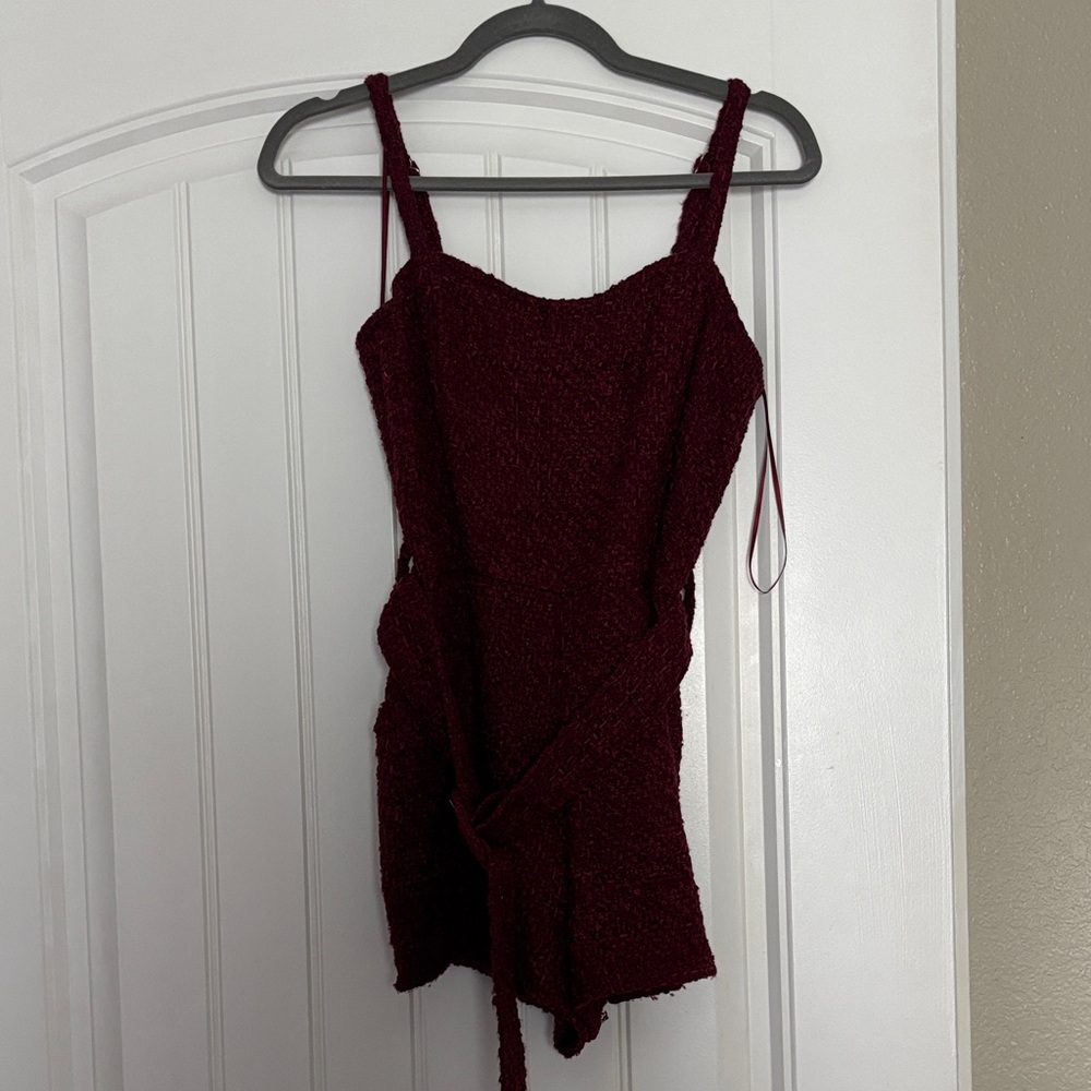 Elegant Burgundy Jumpsuit